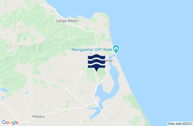 Mangawhai Harbour, New Zealandの潮見表地図