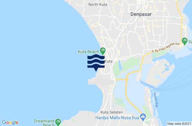 Manggar, Indonesiaの潮見表地図