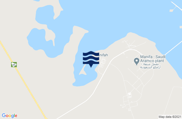 Manifah, Saudi Arabiaの潮見表地図