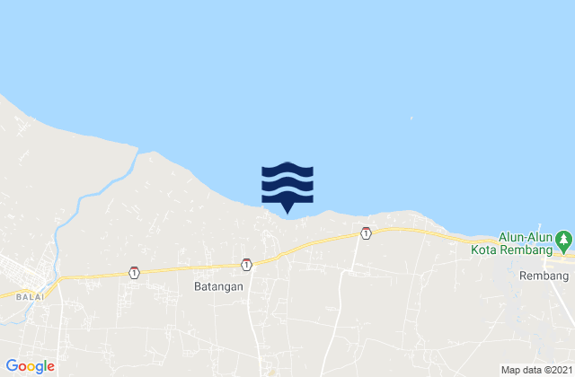 Manjang Kidul, Indonesiaの潮見表地図
