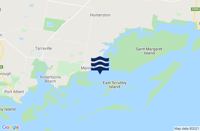Manns Beach, Australiaの潮見表地図