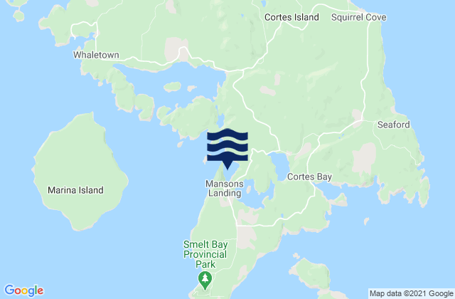 Manson Bay, Canadaの潮見表地図