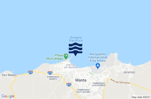 Manta, Ecuadorの潮見表地図