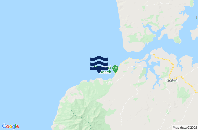 Manu Bay, New Zealandの潮見表地図