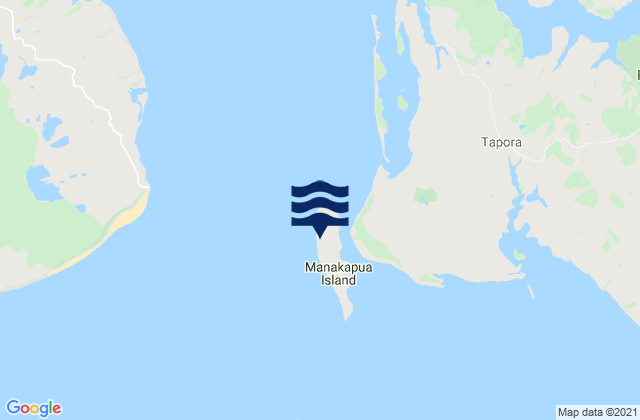 Manukapua Island, New Zealandの潮見表地図