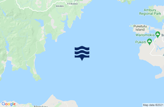 Manukau Harbour, New Zealandの潮見表地図