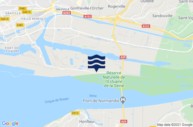 Manéglise, Franceの潮見表地図