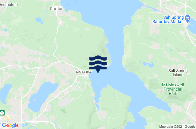 Maple Bay, Canadaの潮見表地図