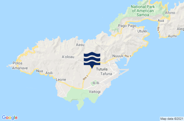 Mapusagafou, American Samoaの潮見表地図