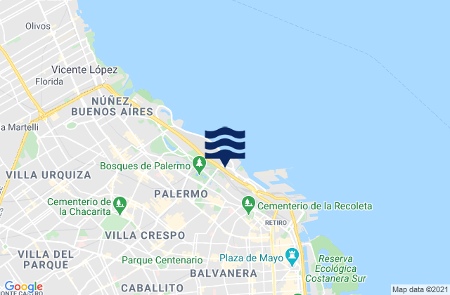 Maquinita, Argentinaの潮見表地図