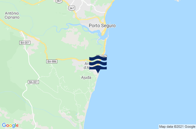 Mar Aberto, Brazilの潮見表地図