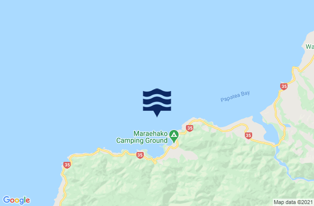 Maraehako Bay, New Zealandの潮見表地図