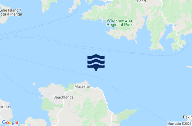 Maraetai , New Zealandの潮見表地図