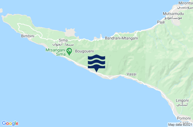 Maraharé, Comorosの潮見表地図