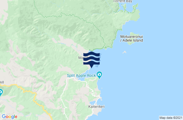 Marahau Abel Tasman, New Zealandの潮見表地図