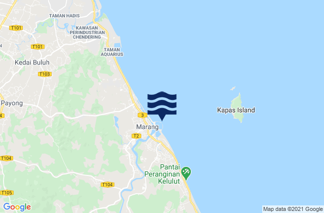 Marang, Malaysiaの潮見表地図