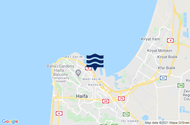 Maravi, Palestinian Territoryの潮見表地図