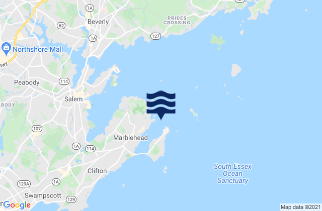 Marblehead Harbor, United Statesの潮見表地図