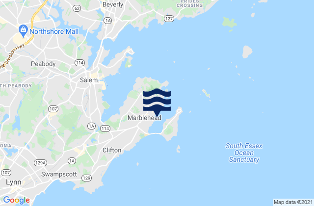 Marblehead, United Statesの潮見表地図