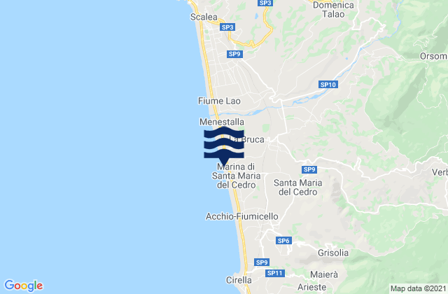 Marcellina, Italyの潮見表地図