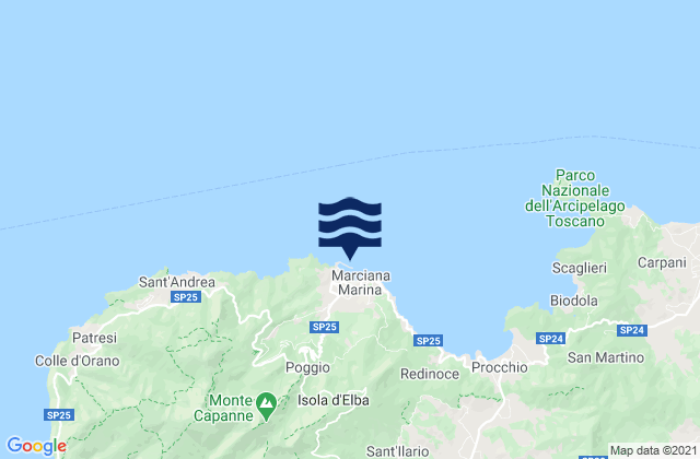 Marciana Marina, Italyの潮見表地図