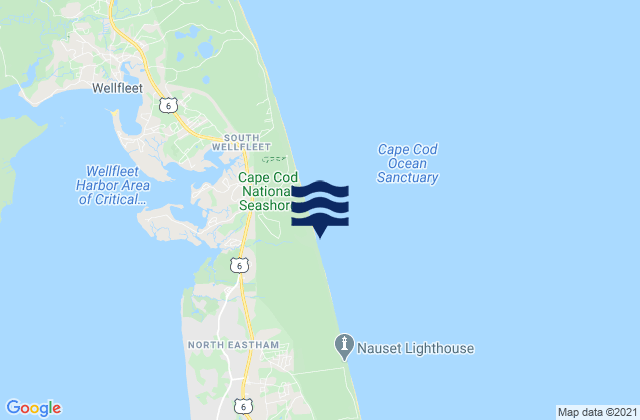 Marconi Beach, United Statesの潮見表地図