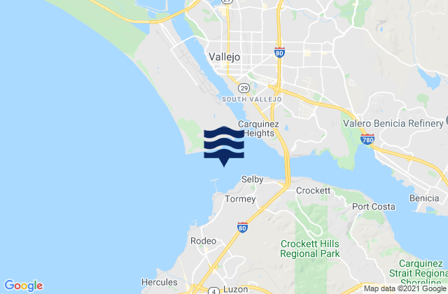 Mare Island, United Statesの潮見表地図