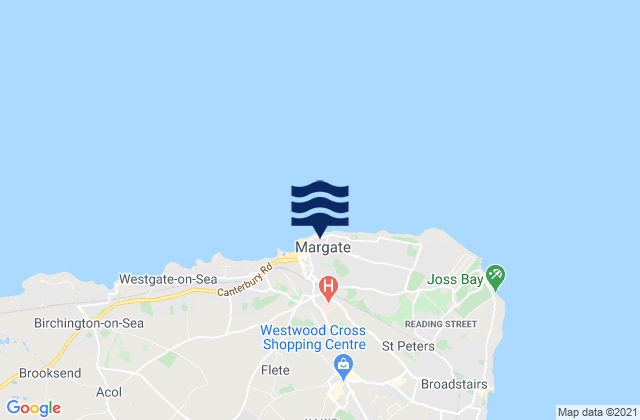 Margate, United Kingdomの潮見表地図