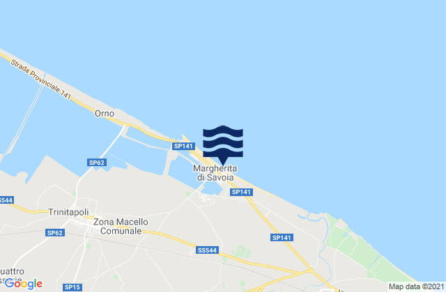 Margherita di Savoia, Italyの潮見表地図