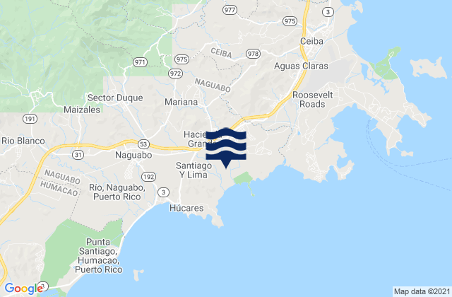 Mariana Barrio, Puerto Ricoの潮見表地図