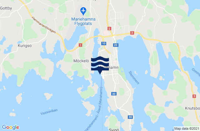 Mariehamn, Aland Islandsの潮見表地図
