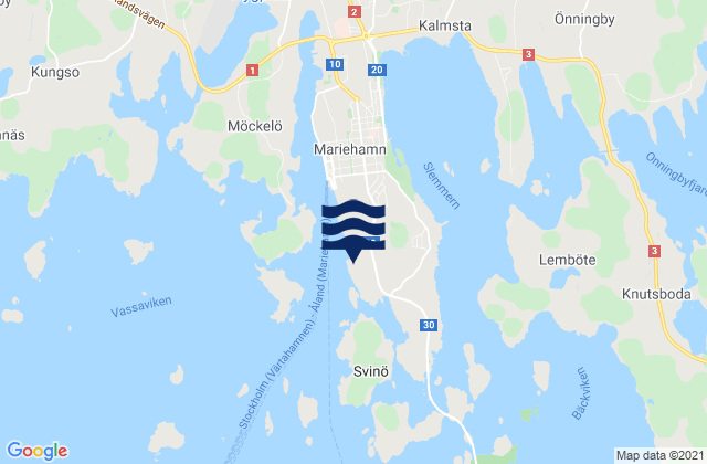 Mariehamns stad, Aland Islandsの潮見表地図
