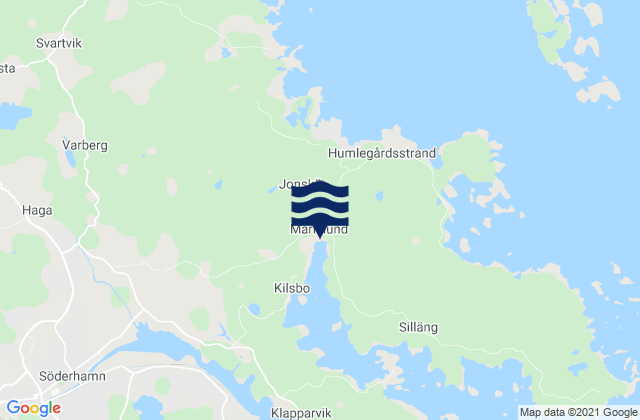 Marielund, Swedenの潮見表地図