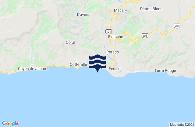 Marigot, Haitiの潮見表地図