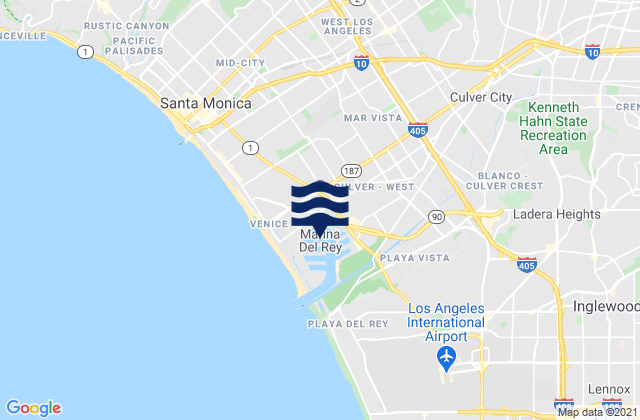 Marina del Rey, United Statesの潮見表地図