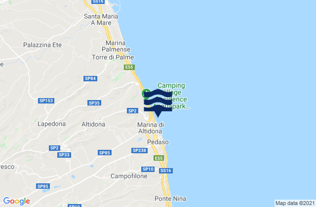Marina di Altidona, Italyの潮見表地図