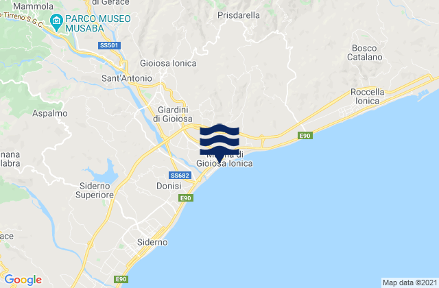 Marina di Gioiosa Ionica, Italyの潮見表地図