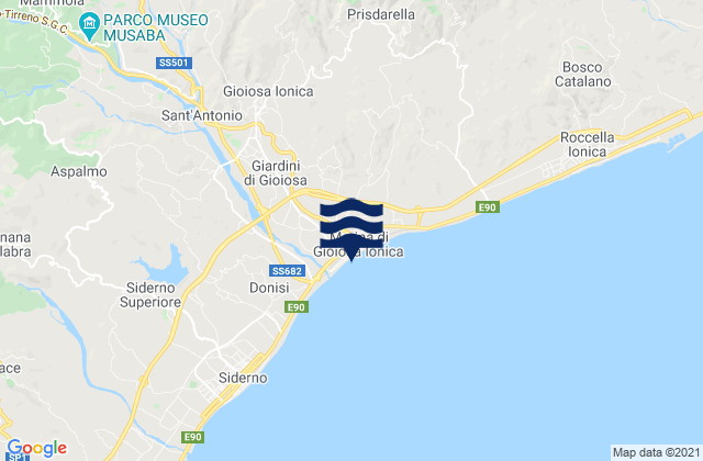 Marina di Giosa Ionica, Italyの潮見表地図