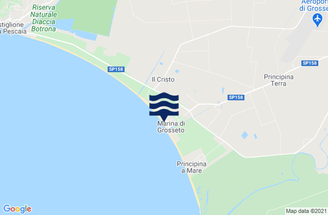 Marina di Grosseto, Italyの潮見表地図