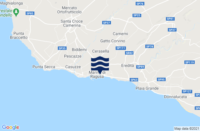 Marina di Ragusa, Italyの潮見表地図