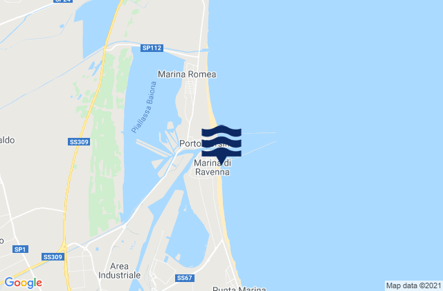 Marina di Ravenna, Italyの潮見表地図