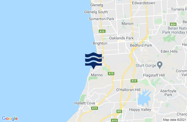 Marino, Australiaの潮見表地図