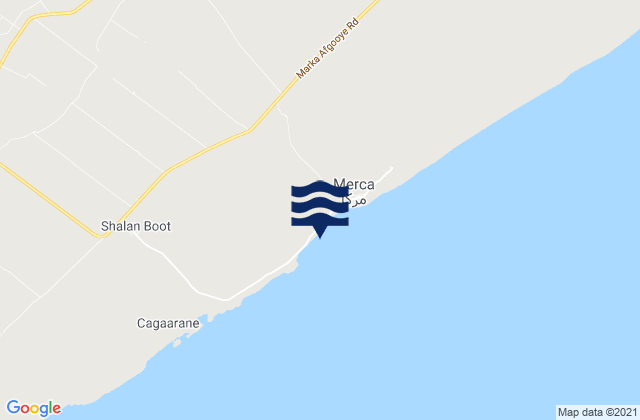 Marka, Somaliaの潮見表地図