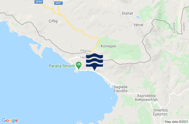 Markat, Albaniaの潮見表地図