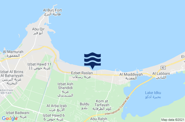 Markaz Kafr ad Dawwār, Egyptの潮見表地図