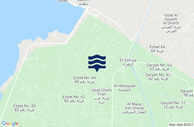 Markaz al Ḩāmūl, Egyptの潮見表地図