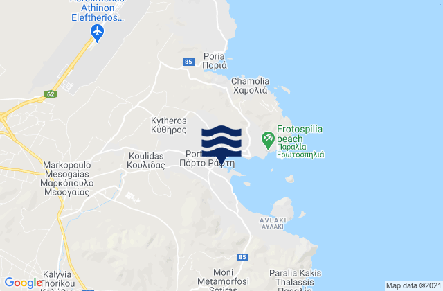 Markópoulo, Greeceの潮見表地図