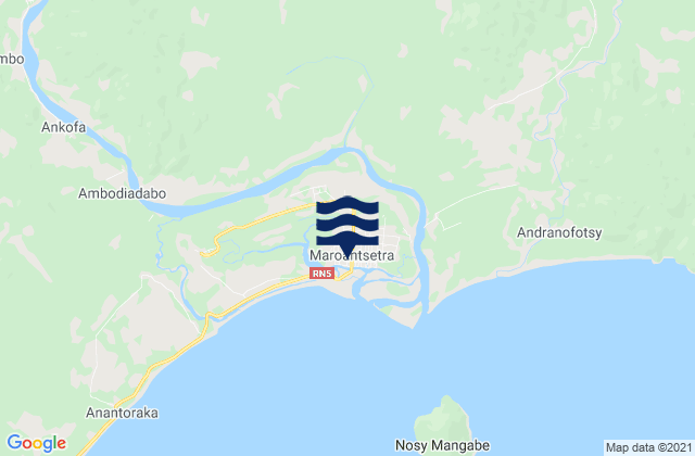 Maroantsetra, Madagascarの潮見表地図