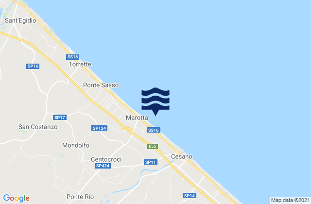 Marotta, Italyの潮見表地図