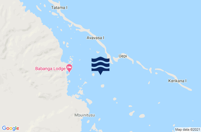 Marovo Lagoon, Solomon Islandsの潮見表地図
